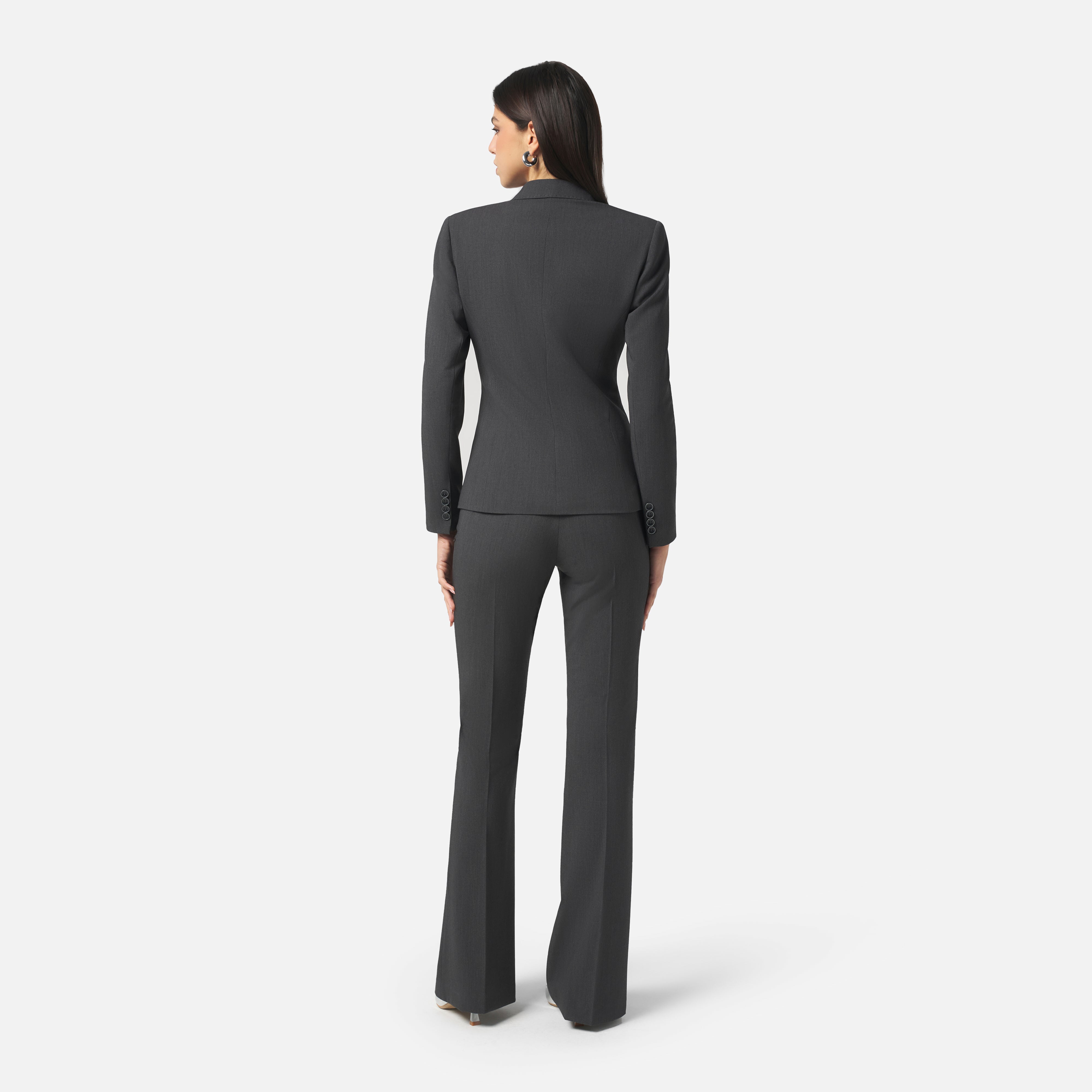 Blazer Doppiopetto Donna Silence Limited Office Libra – Giacca Sartoriale Strutturata in Cormorano