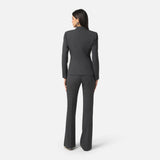 Blazer Doppiopetto Donna Silence Limited Office Libra – Giacca Sartoriale Strutturata in Cormorano