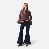 Jeans Donna Silence Limited Rice Flare J004 Blu Scuro – Jeans a Zampa a Vita Alta