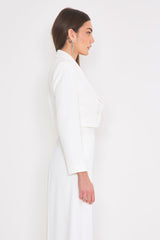 Blazzer Crop giacca monopetto bianco Silence Limited