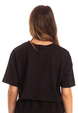 T-shirt cropped nera Gaelle Paris