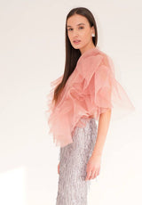 Top in tulle rosa HaveOne