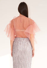 Top in tulle rosa HaveOne