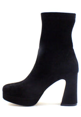 Tronchetto nero gambale stretch Emanuelle Vee