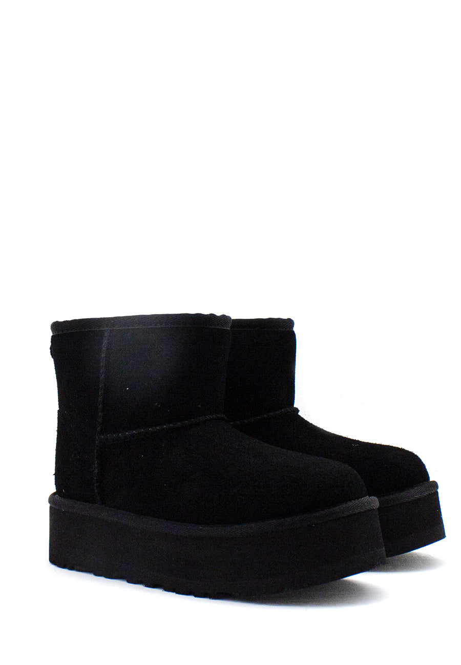 Kids' Classic Mini Nero con platform UGG