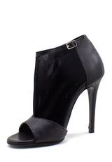Tronchetto asimmetrico nero tacco stiletto Tsakiris Mallas