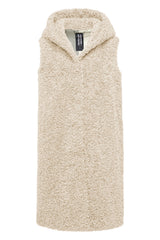 Gilet Lungo Donna Bianco – Bomboogie | Eco-Pelliccia Effetto Agnellino