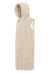 Gilet Lungo Donna Bianco – Bomboogie | Eco-Pelliccia Effetto Agnellino