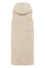 Gilet Lungo Donna Bianco – Bomboogie | Eco-Pelliccia Effetto Agnellino