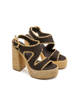 Sandali Paloma Barceló Wanda in Camoscio Chocolate – Sandalo Alto con Plateau e Tacco Largo