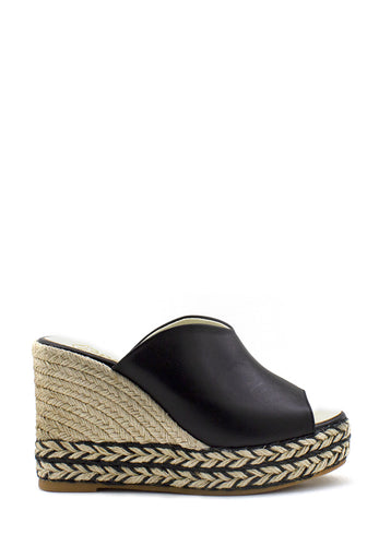Sabot Amila Vegetal Nero Espadrilles - The Original