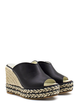 Sabot Amila Vegetal Nero Espadrilles - The Original