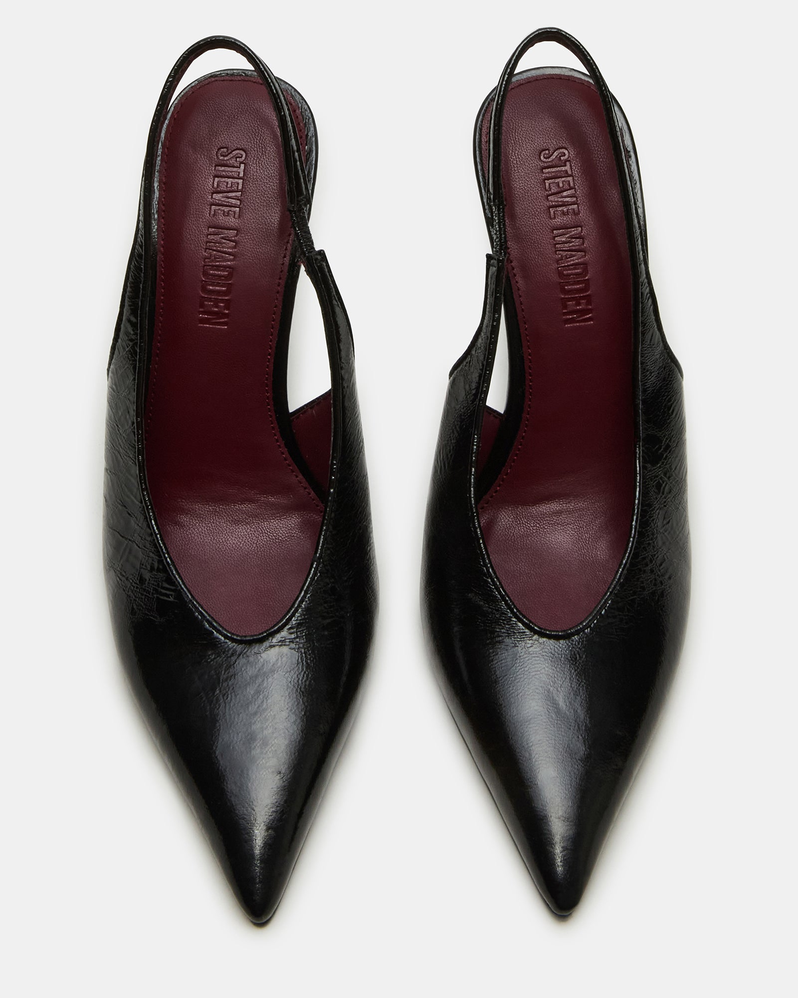 Décolleté Slingback Donna Steve Madden Andromeda in Pelle Nera – Scarpe Eleganti a Punta Tacco 10 cm