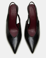 Décolleté Slingback Donna Steve Madden Andromeda in Pelle Nera – Scarpe Eleganti a Punta Tacco 10 cm