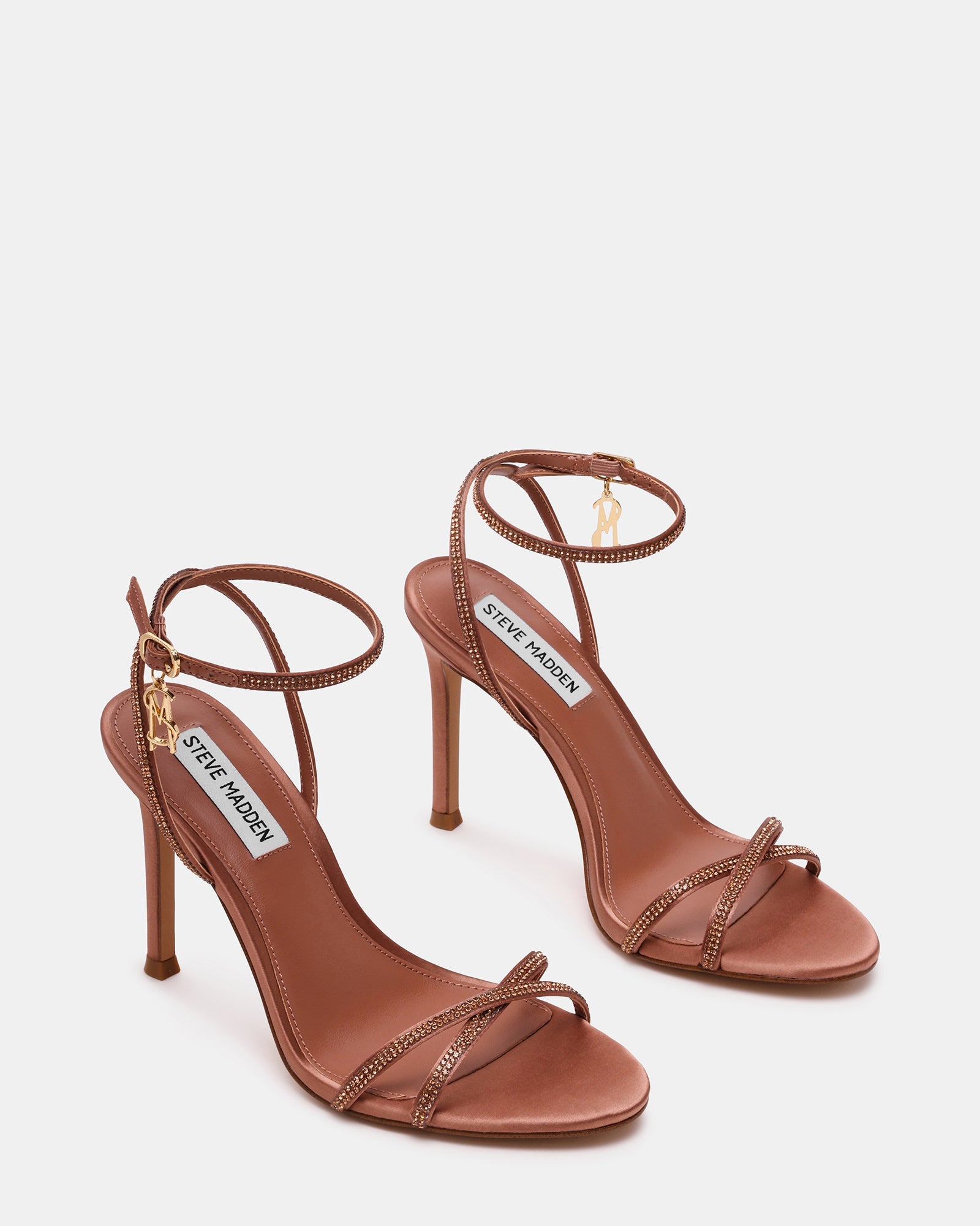 Sandalo Steve Madden Jypsey Mocha Satin – Sandalo Elegante con Tacco a Spillo