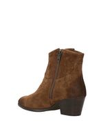 Tronchetti Texani Donna ASH Fame Visone in Camoscio cuoio – Stivaletti con Tacco 4 cm e Zip