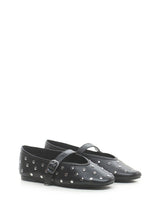 Ballerina in pelle nera con borchie in argento Steve Madden