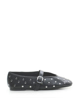 Ballerina in pelle nera con borchie in argento Steve Madden