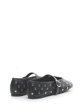 Ballerina in pelle nera con borchie in argento Steve Madden