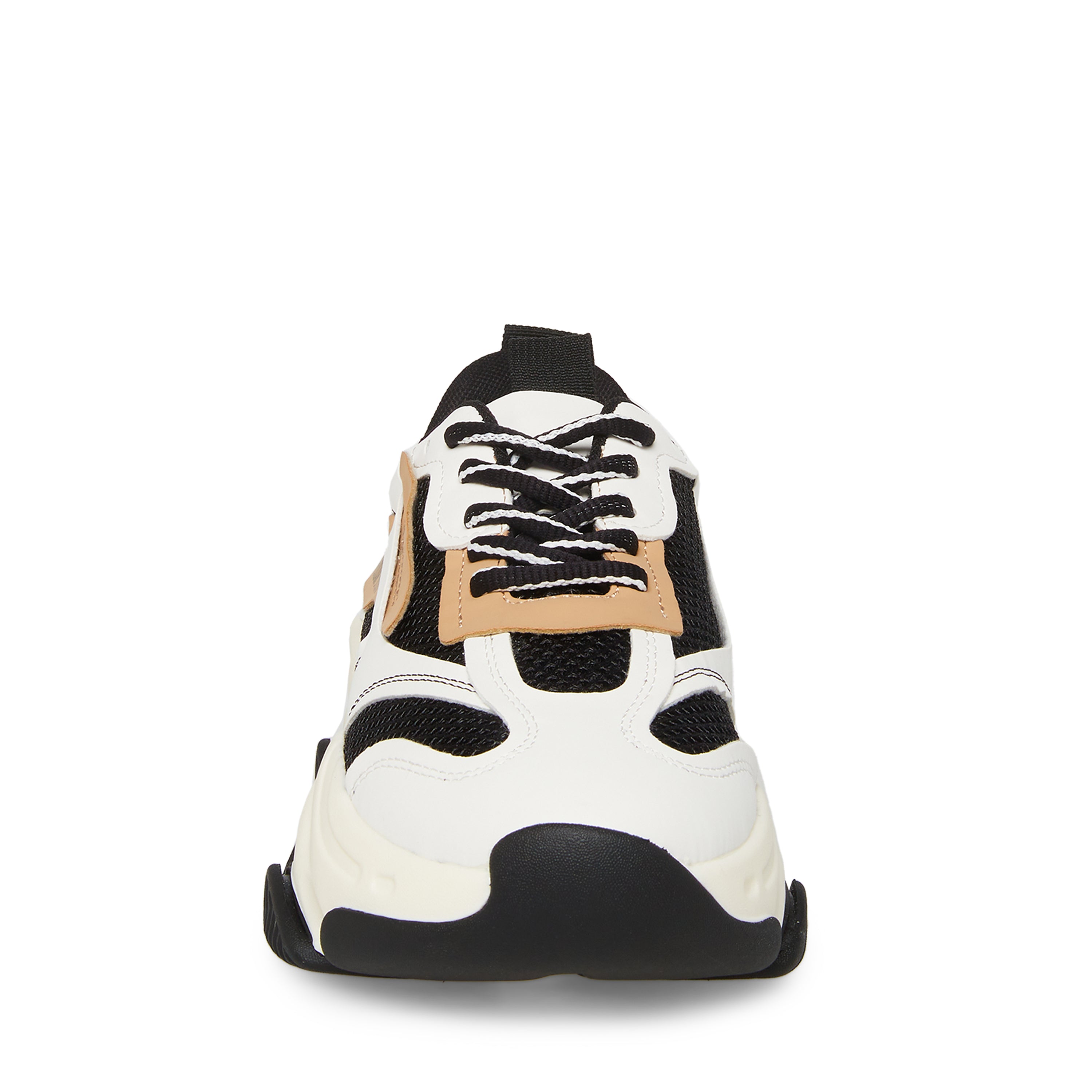 Sneakers Chunky Donna Steve Madden Possession E Nero e Tan – Platform Tacco 7 cm