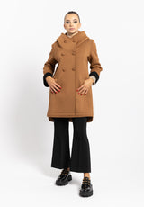 Cappotto corto Lyrath caramello KOCCA