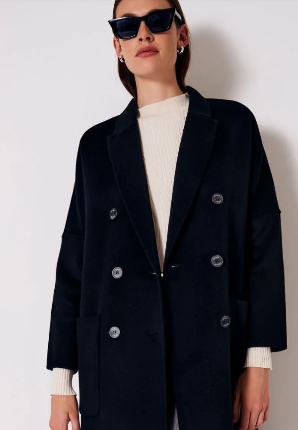 Cappotto nero doppiopetto Vicolo