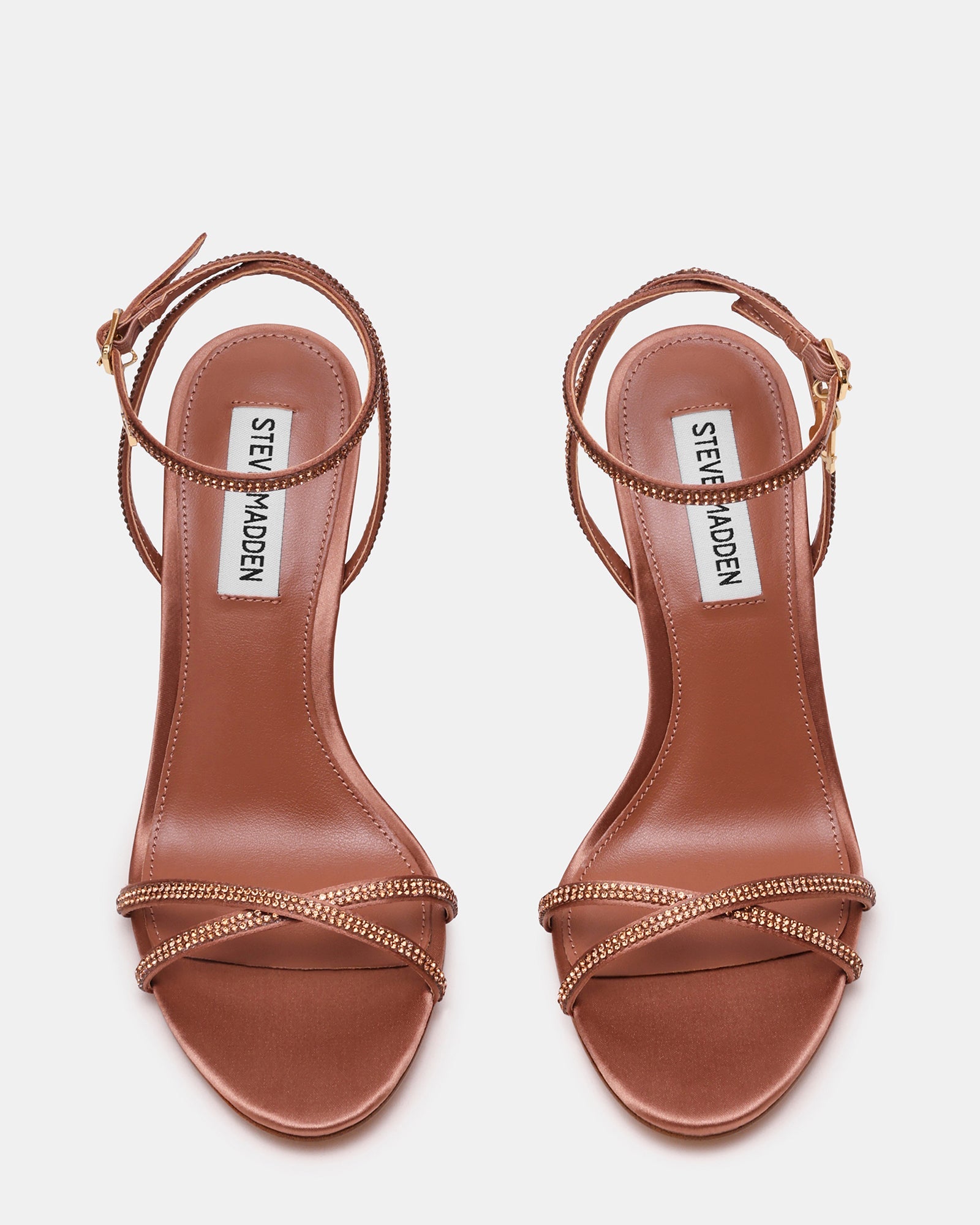 Sandalo Steve Madden Jypsey Mocha Satin – Sandalo Elegante con Tacco a Spillo