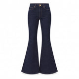 Jeans Donna Silence Limited Rice Flare J004 Blu Scuro – Jeans a Zampa a Vita Alta
