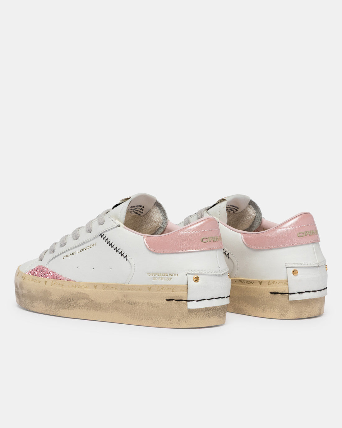 Crime London Distressed Platform Pink Blossom - Sneakers Alte Rosa | Peccatidistile
