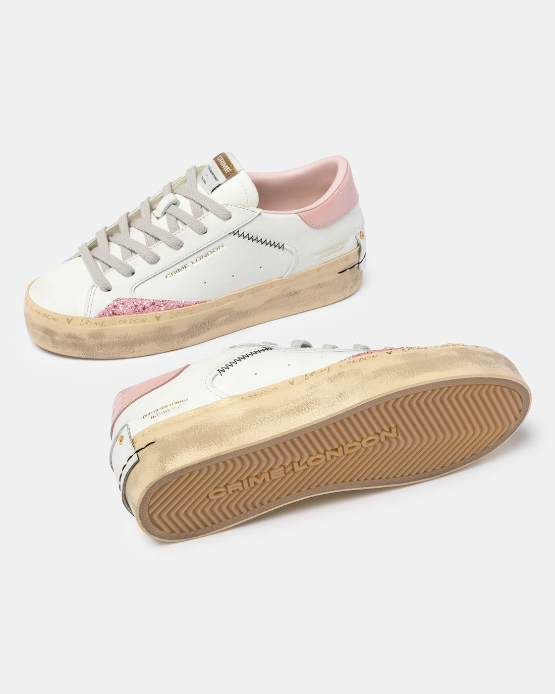 Crime London Distressed Platform Pink Blossom - Sneakers Alte Rosa | Peccatidistile