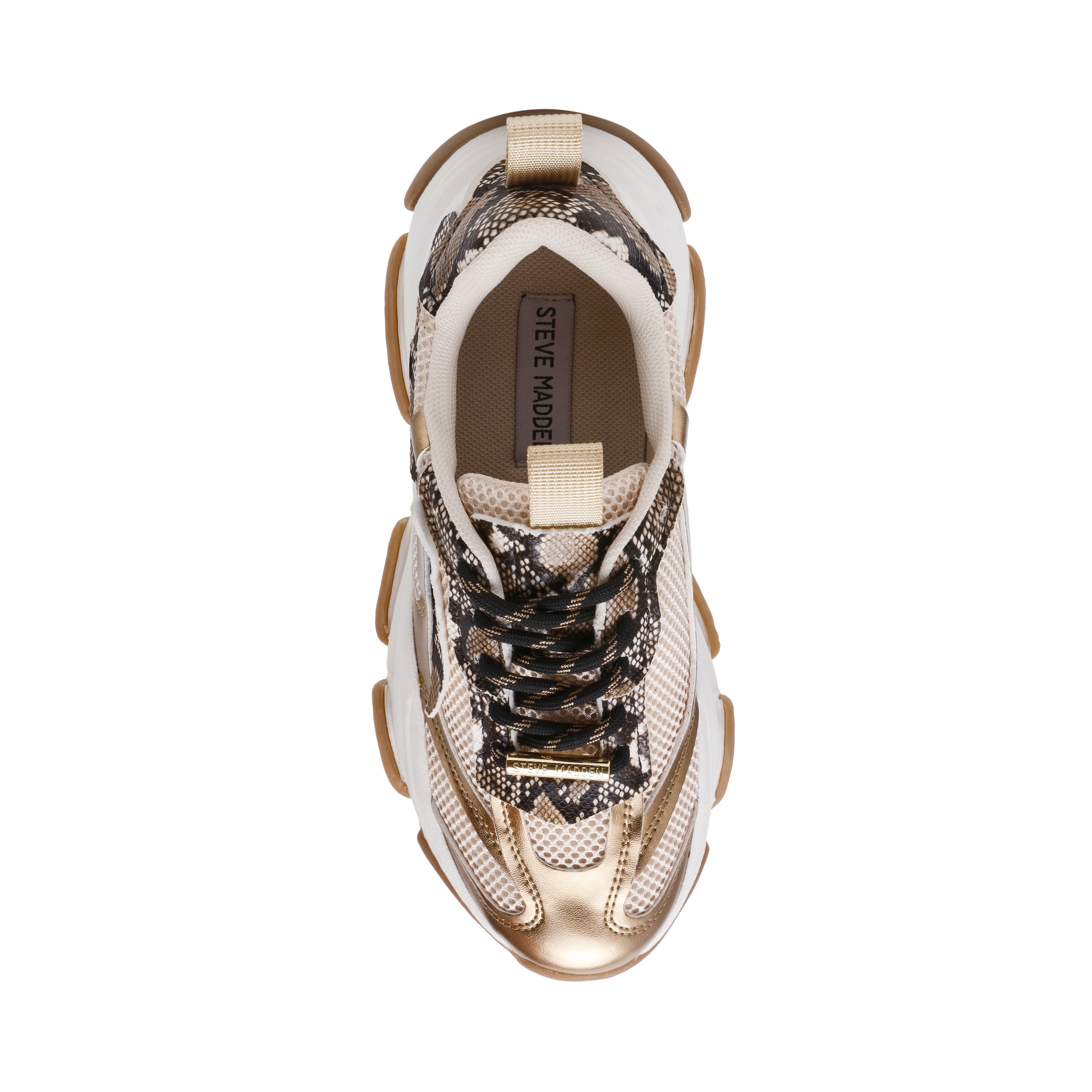 Steve Madden Possession-E Bronzo - Sneakers Chunky Metallizzate inserti rettile | Peccatidistile