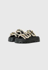 Ciabatta Eva in PVC nero Mou