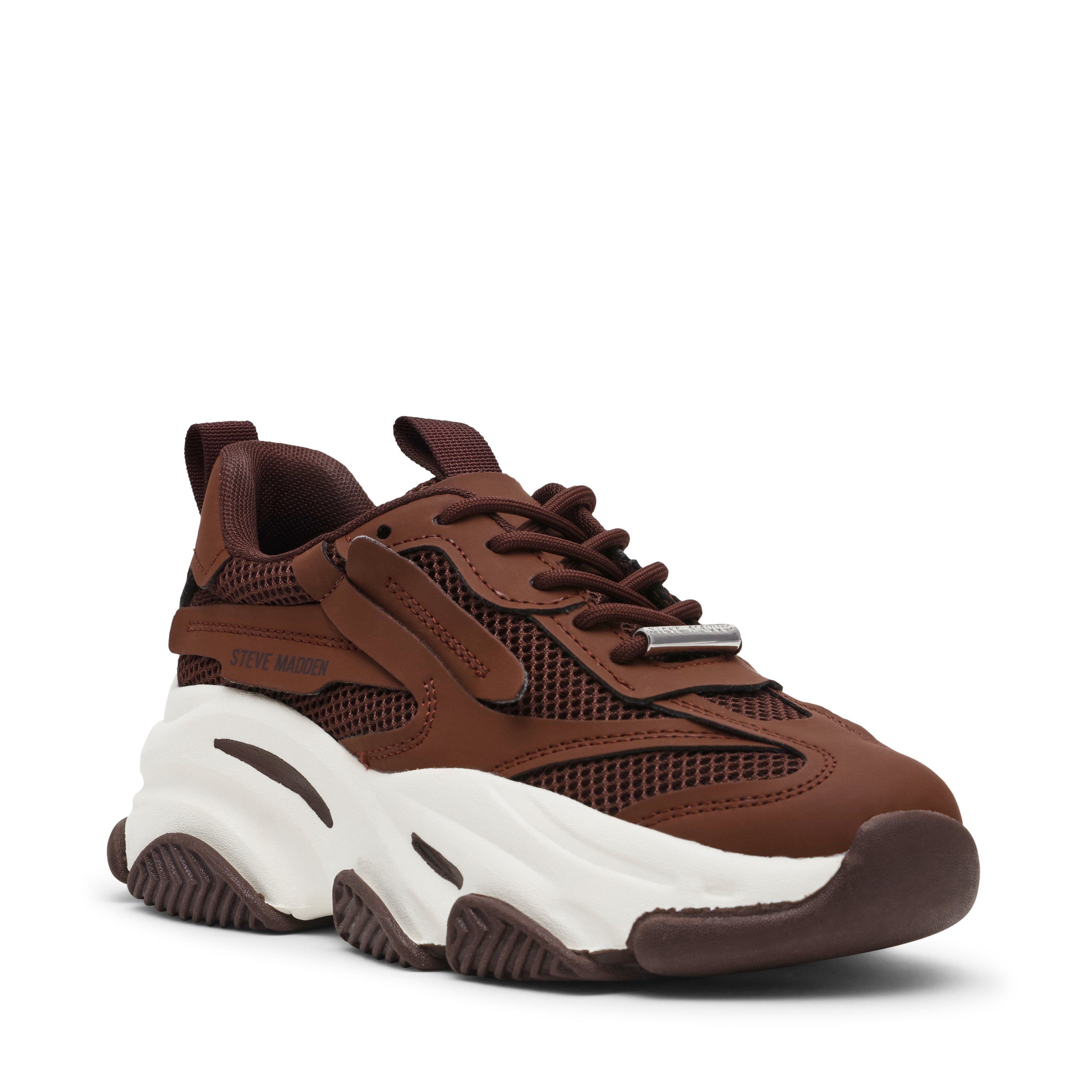 Sneakers Chunky Donna Steve Madden Possession E Ground Coffee – Platform Marrone Tacco 7 cm