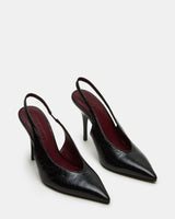 Décolleté Slingback Donna Steve Madden Andromeda in Pelle Nera – Scarpe Eleganti a Punta Tacco 10 cm