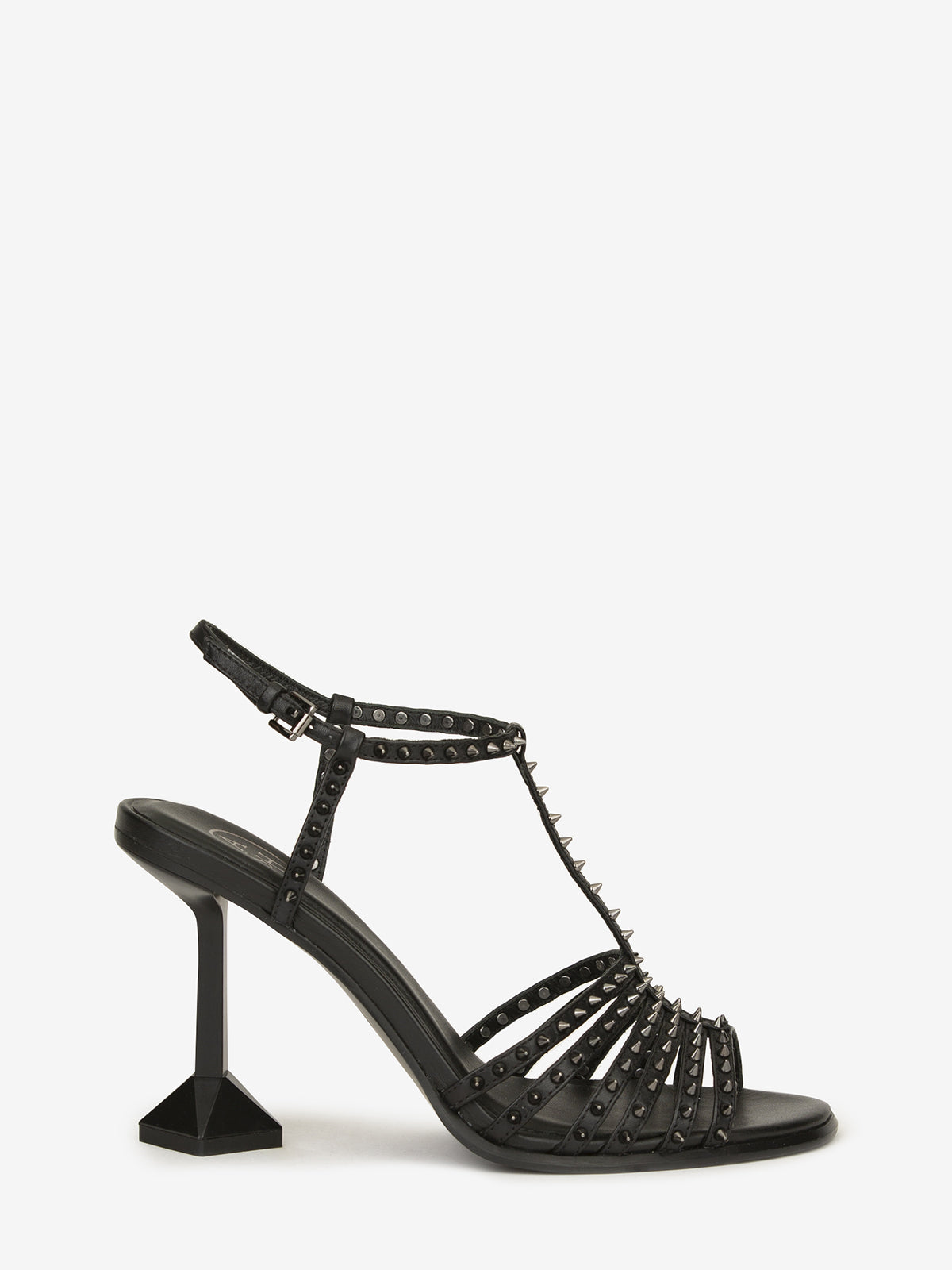 Sandalo con tacco alto nero Desire Ash