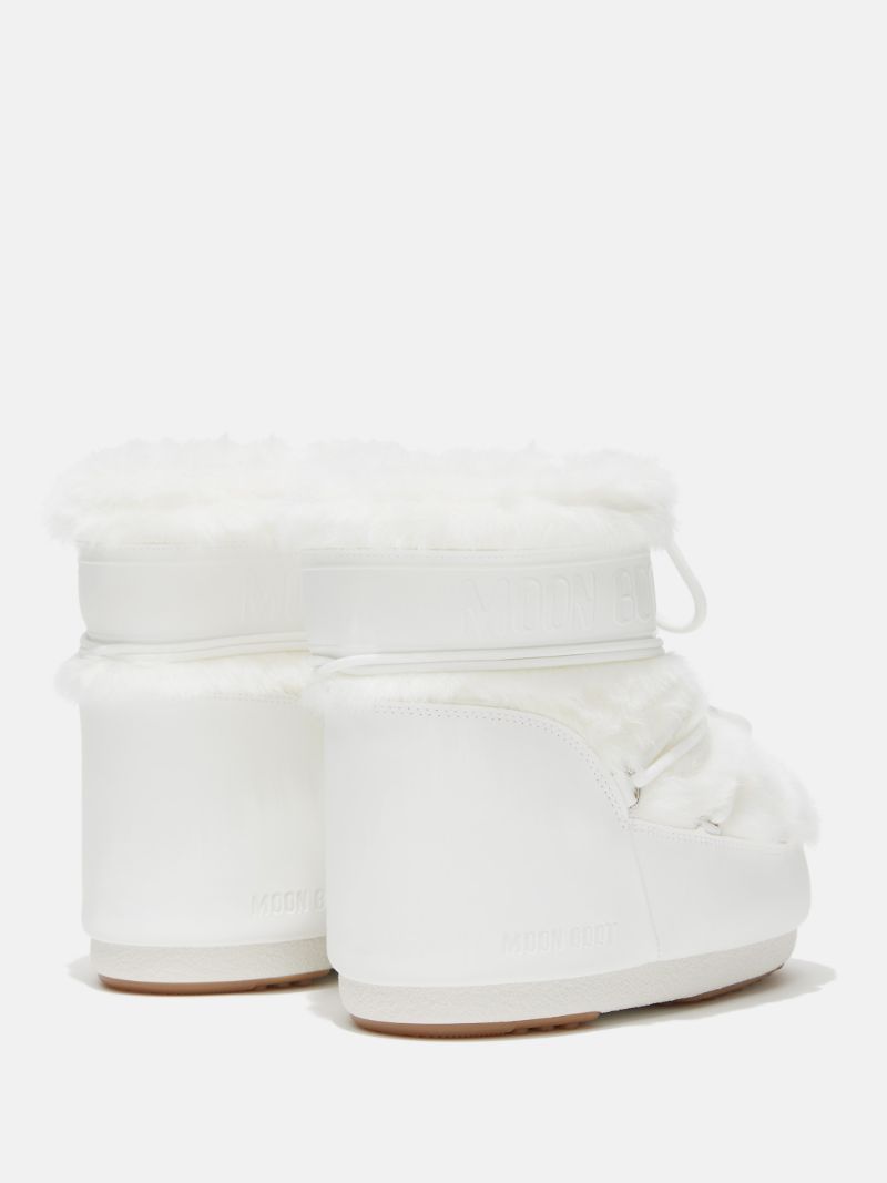 Moot Boot Low Icon Faux Fur Bianco Moon Boot
