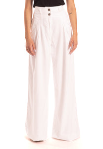 aaaaaJeans bianco a palazzo Gaelle paris
