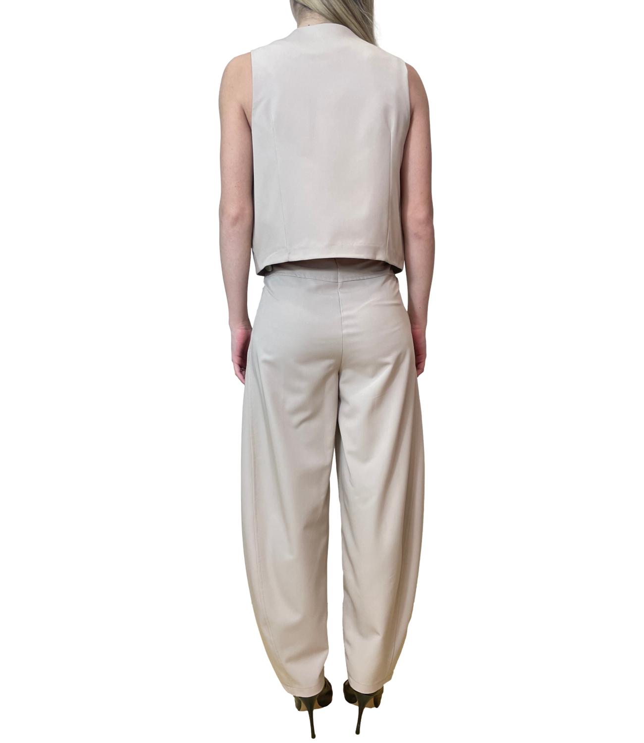Completo Haveone Sabbia in Viscosa – Set Coordinato Gilet e Pantalone Baloon