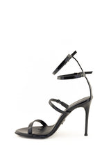 Sandalo alto Roxy in vernice nero Sergio Levantesi