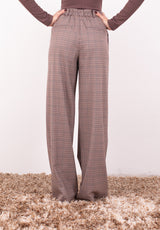 Pantaloni a quadretti bordeaux a doppiopetto con Zahjr