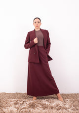 Gonna lunga in tessuro bordeaux Silence Lmited
