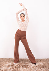 Pantaloni a Zampa cuoio Vita Media P3E9KAW – Imperial | Eleganza Retrò