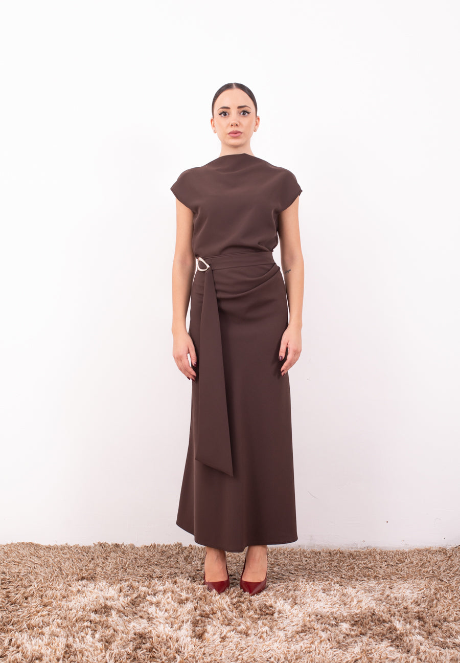 Imperial Abito Lungo AFSTKER – Scollo Asimmetrico & Stile Elegante