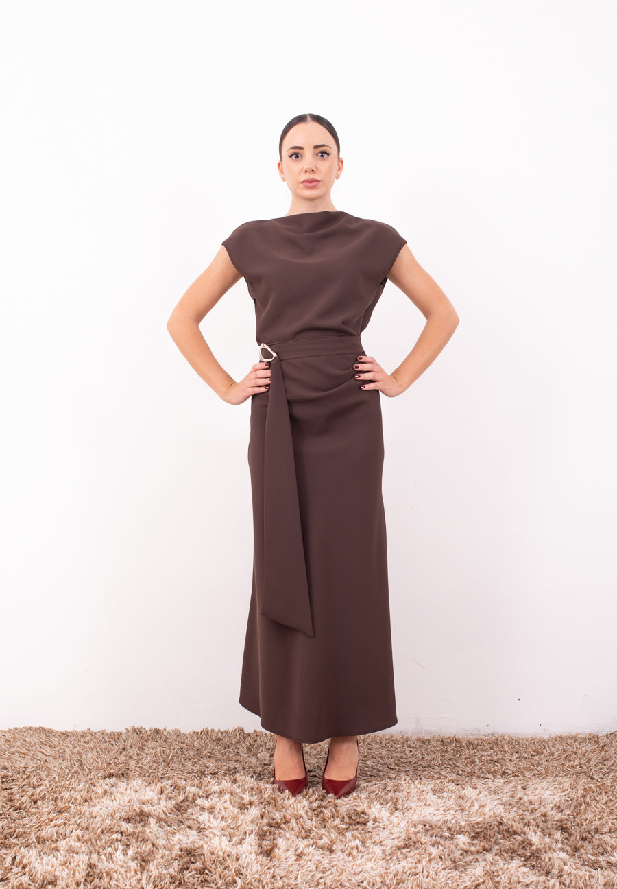 Imperial Abito Lungo AFSTKER – Scollo Asimmetrico & Stile Elegante