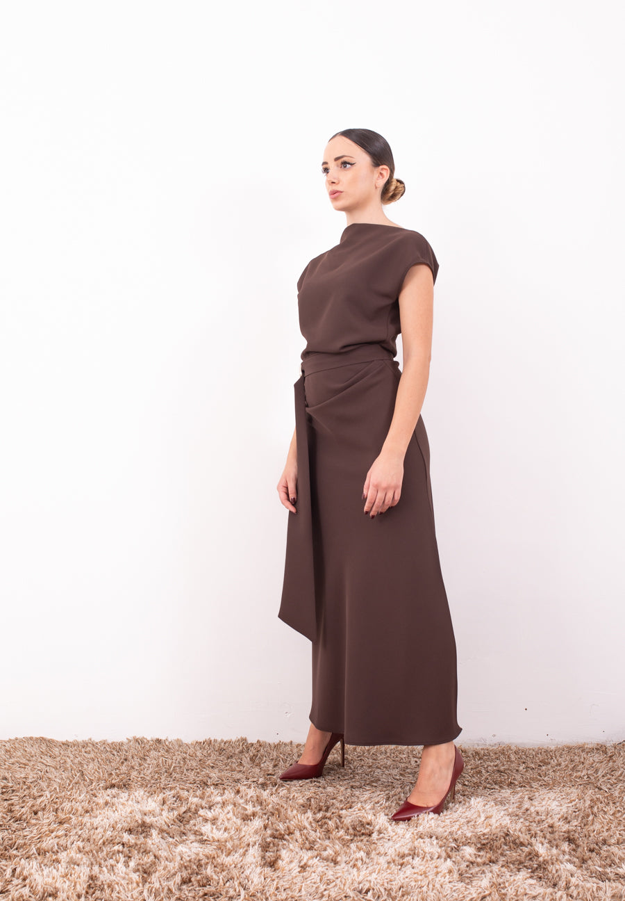 Imperial Abito Lungo AFSTKER – Scollo Asimmetrico & Stile Elegante