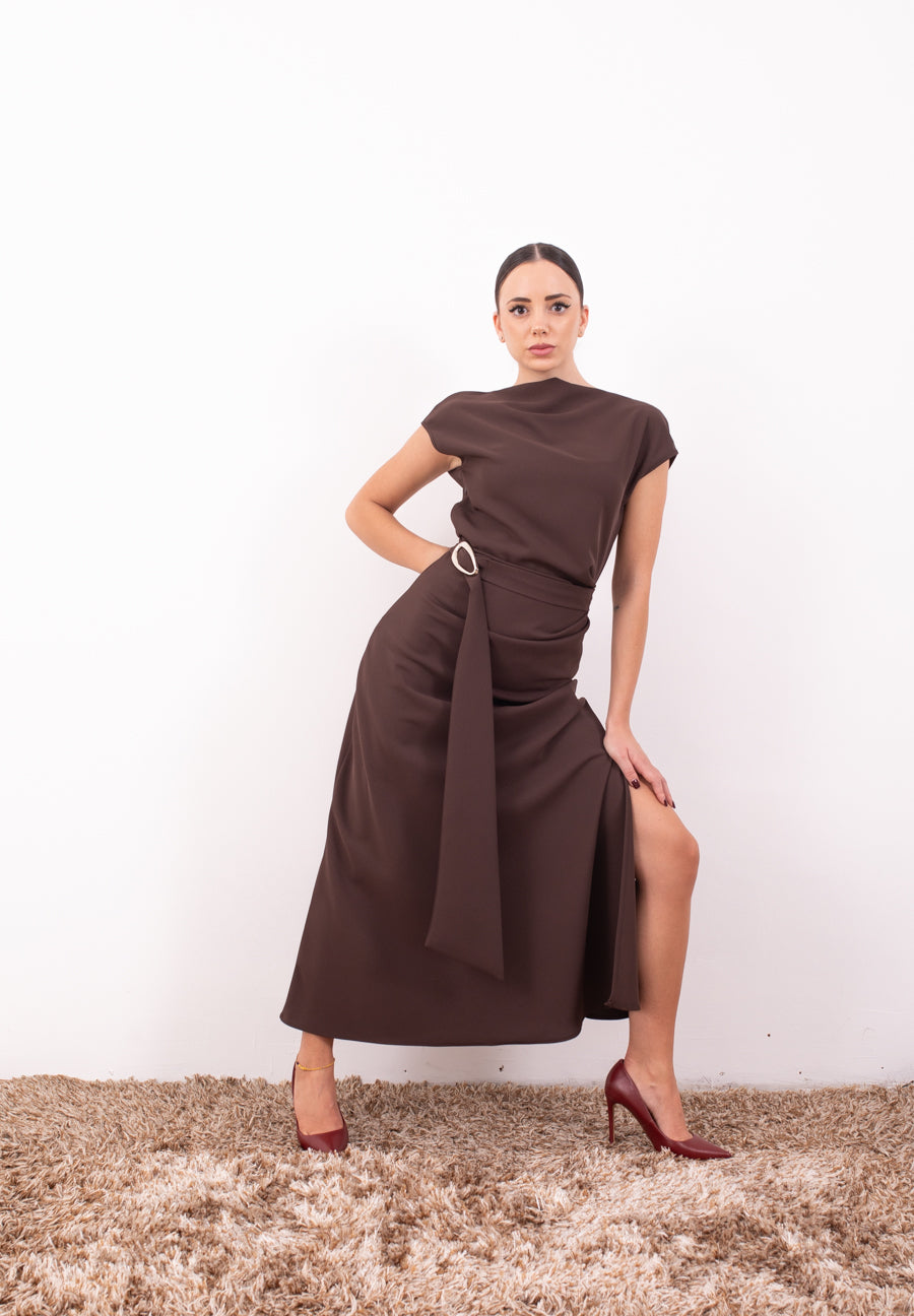 Imperial Abito Lungo AFSTKER – Scollo Asimmetrico & Stile Elegante