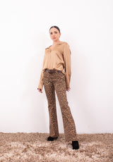 Pantalone jeans leopardato  Zahjr
