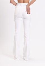 Jeans bianco Gisele a zampa Vicolo