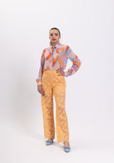 Pantalone Angelica in pizzo arancione Sogold