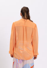 Blusa Gigliola arancione semi trasparente Sogold